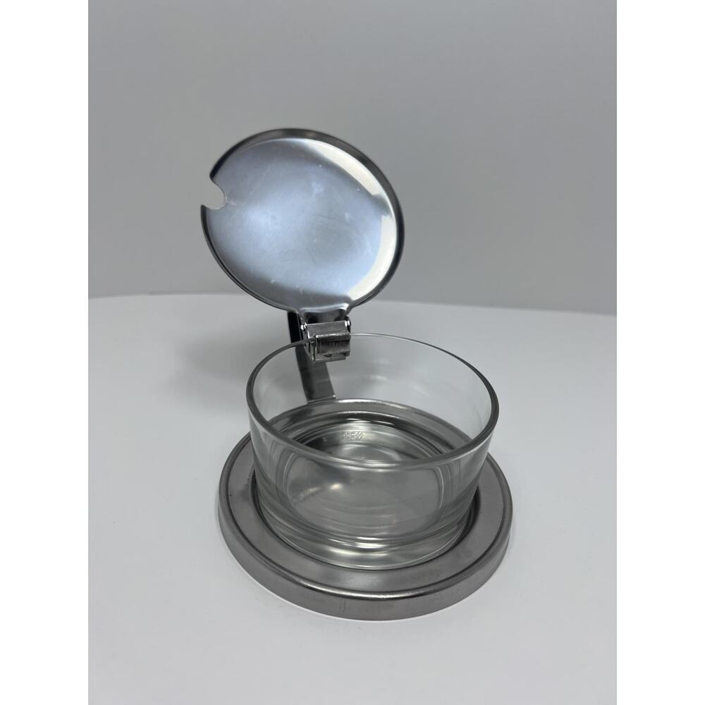 Caper Elisa Stainless Steel and Glass Parmesan Cheese Cellar - Formaggera INOX